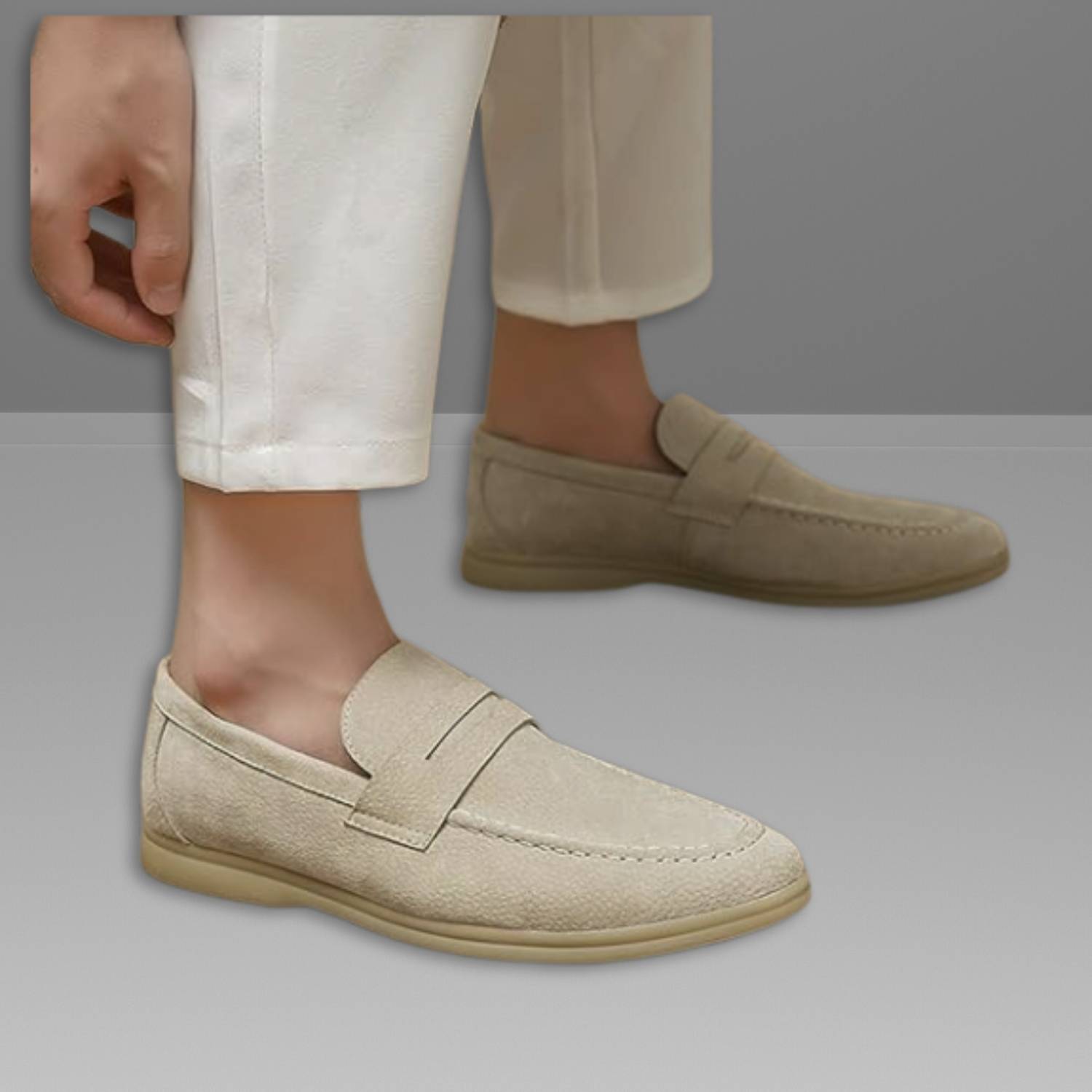 Klassiska Old Money Faux Läder Loafers för Män med Halkfria Sula | Geraldo