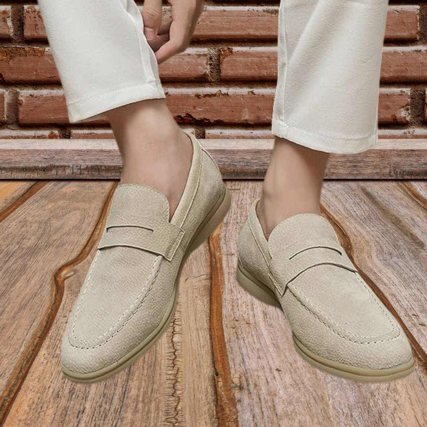 Klassiska Old Money Faux Läder Loafers för Män med Halkfria Sula | Geraldo