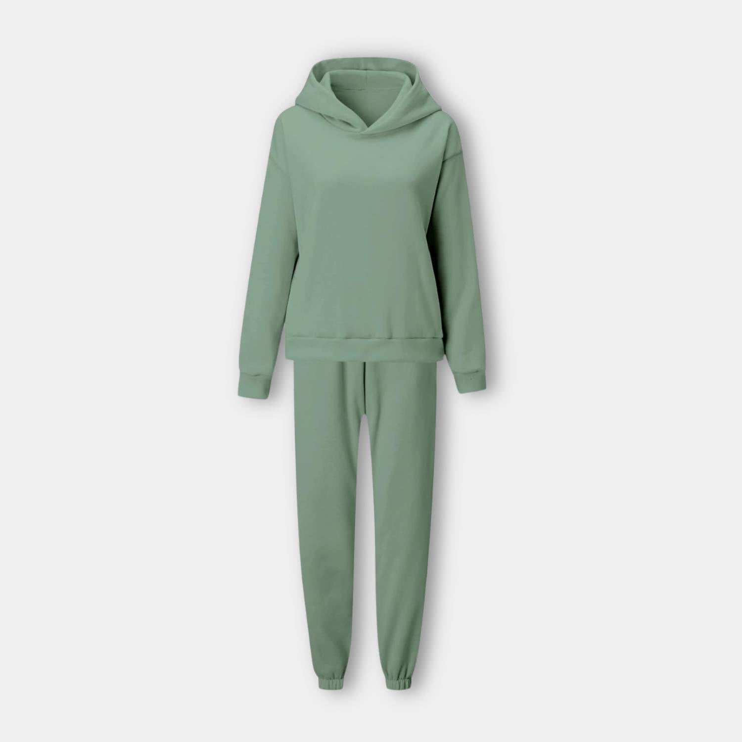 Trendig oversized hoodie med joggerbyxor för kvinnor - Avslappnad tvådelad lounge-set