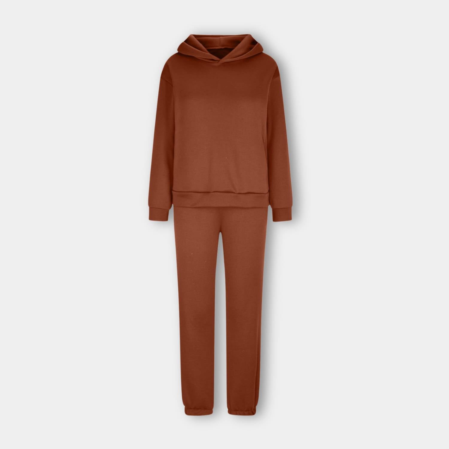 Trendig oversized hoodie med joggerbyxor för kvinnor - Avslappnad tvådelad lounge-set