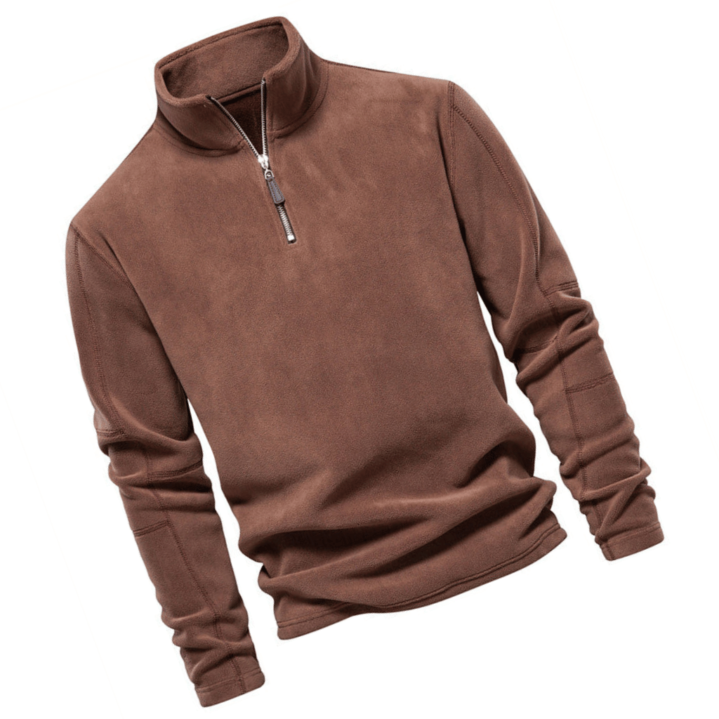Herr Halvdraget Fleece Tröja | Mjuk och Bekväm Mellanskikt