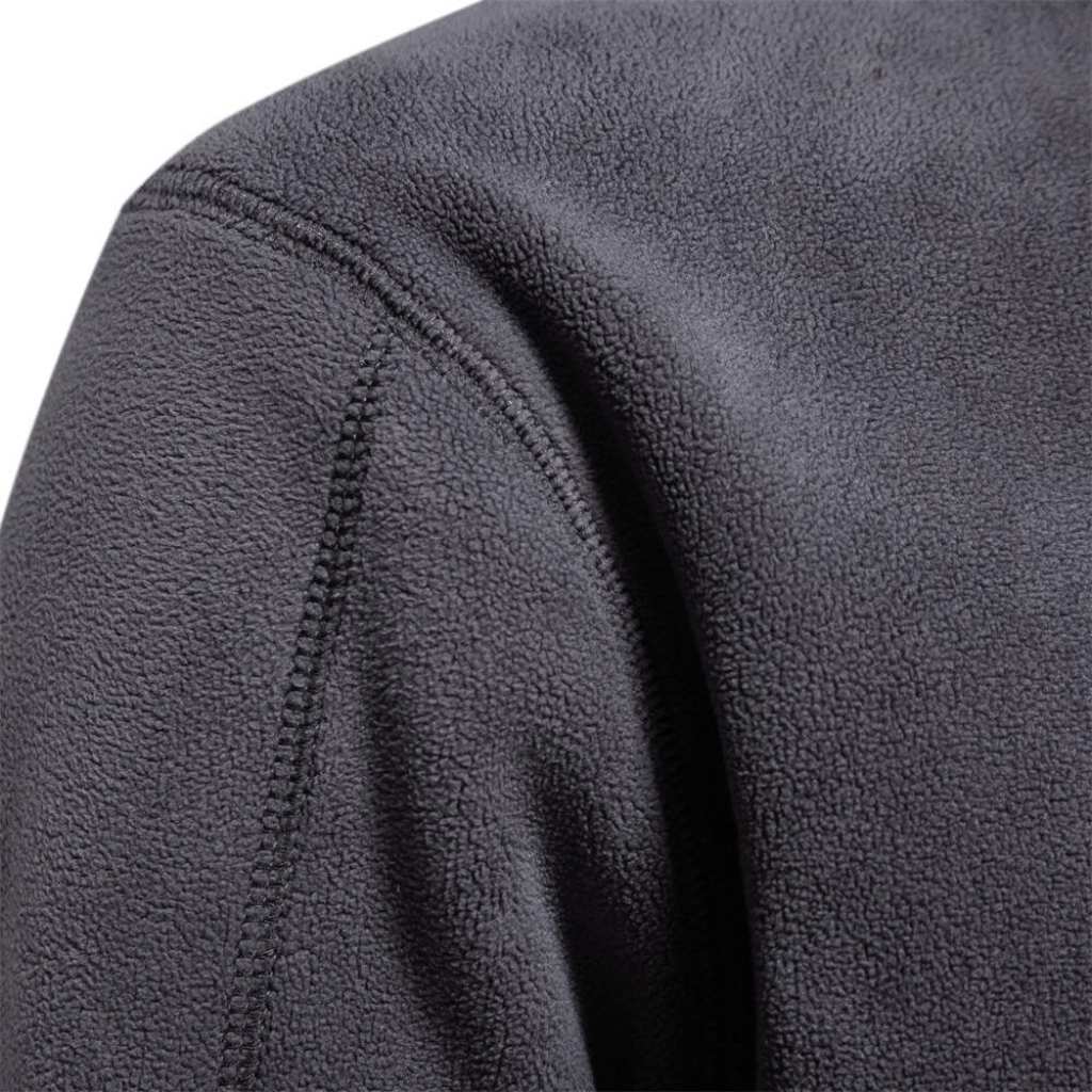 Herr Halvdraget Fleece Tröja | Mjuk och Bekväm Mellanskikt