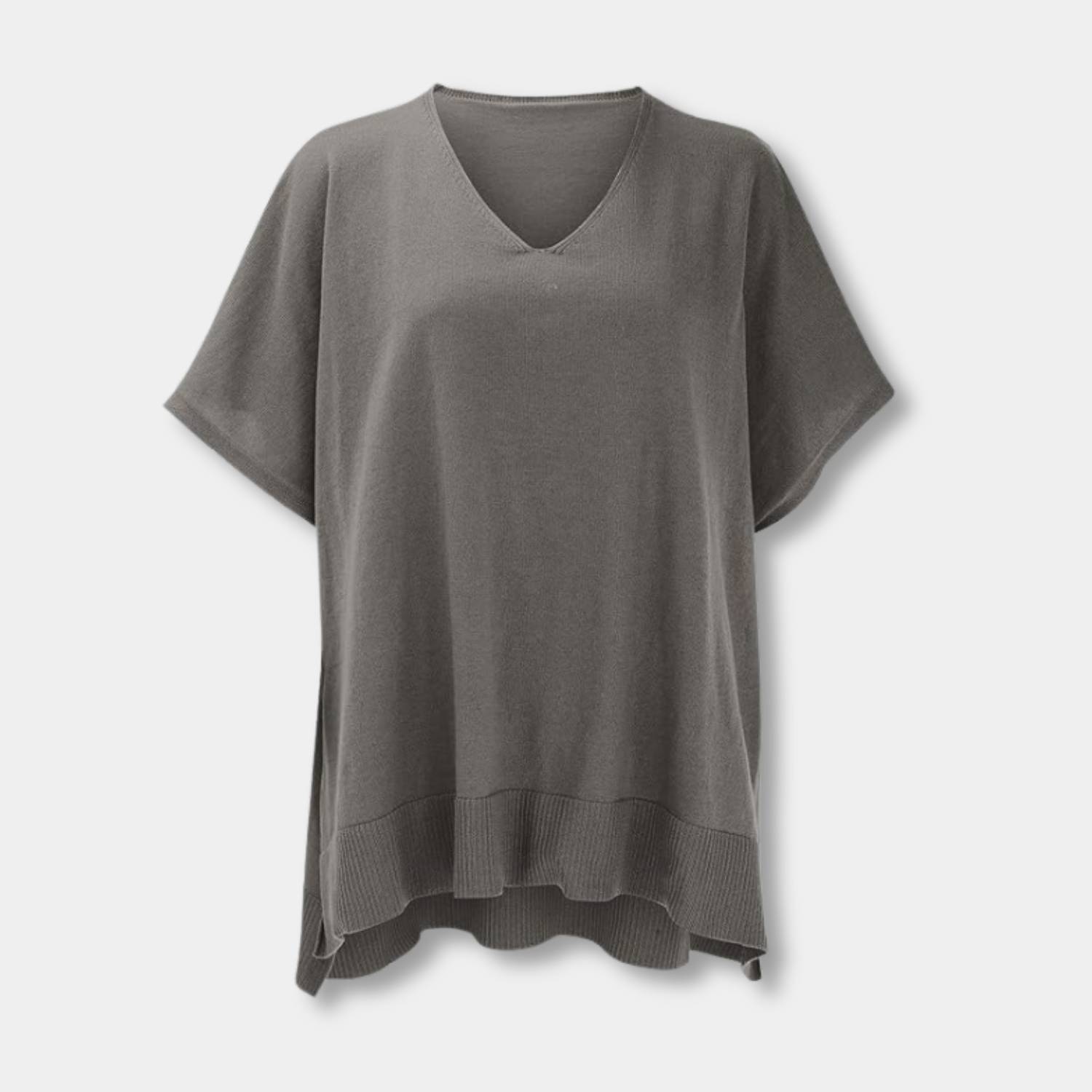 Kvinnors Loose Fit V-Hals Poncho