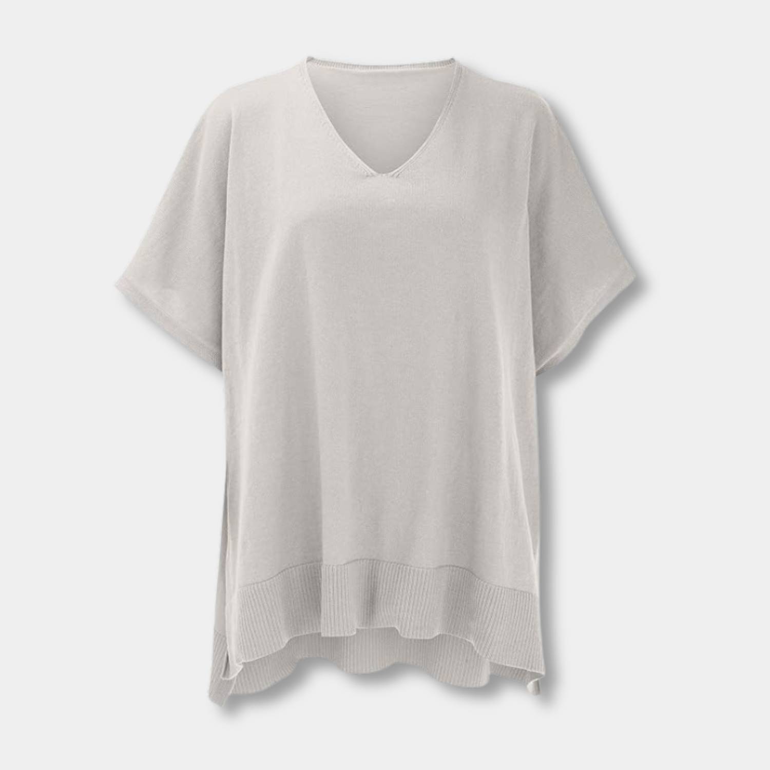 Kvinnors Loose Fit V-Hals Poncho