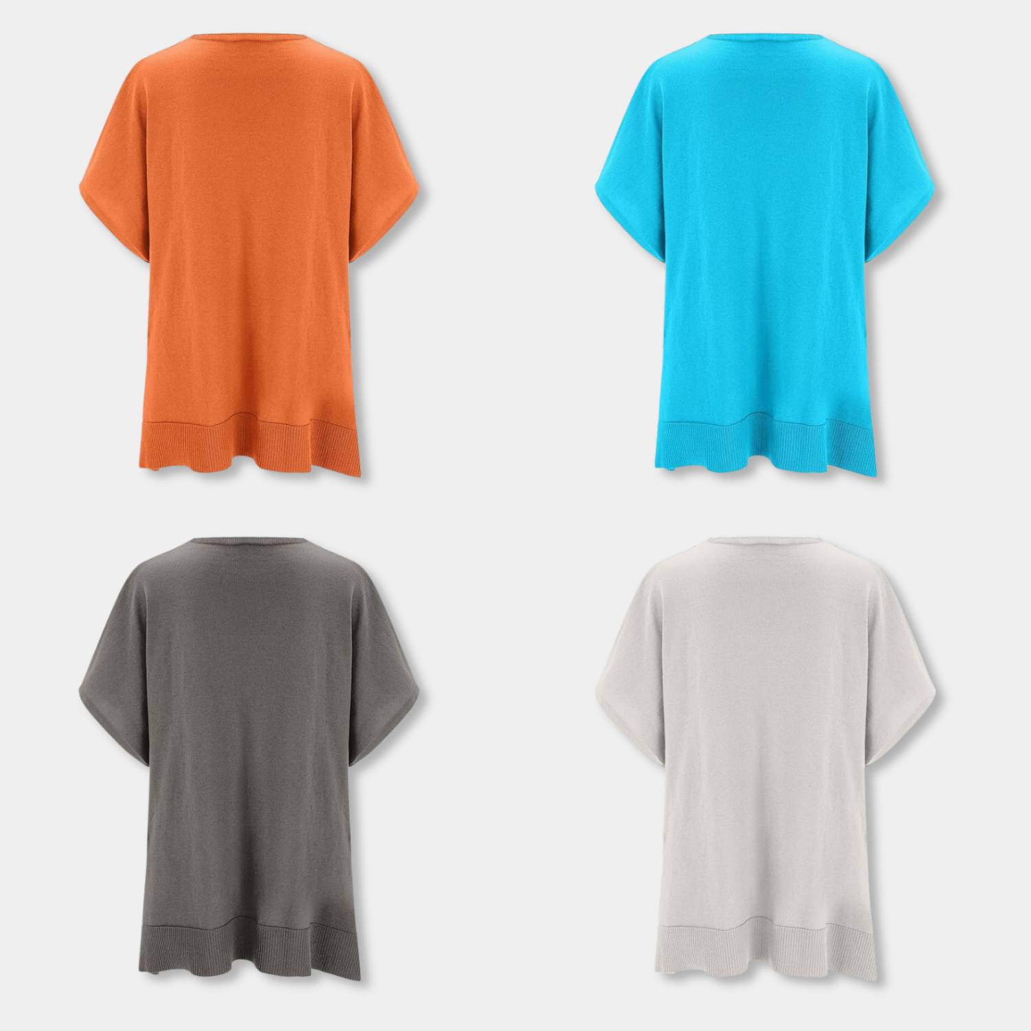 Kvinnors Loose Fit V-Hals Poncho