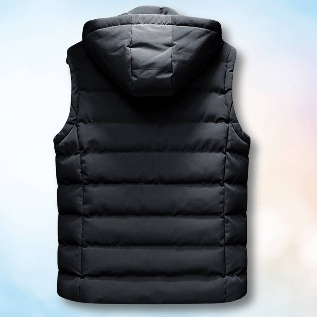 Herrars Vattentålig Bodywarmer Västar med Huva och Termisk Foder
