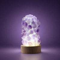Ametystnattlampe med LED-belysning | Ametrin