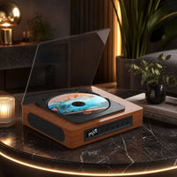 Retro CD spelare | Bluetooth högtalare med FM radio | Skivton