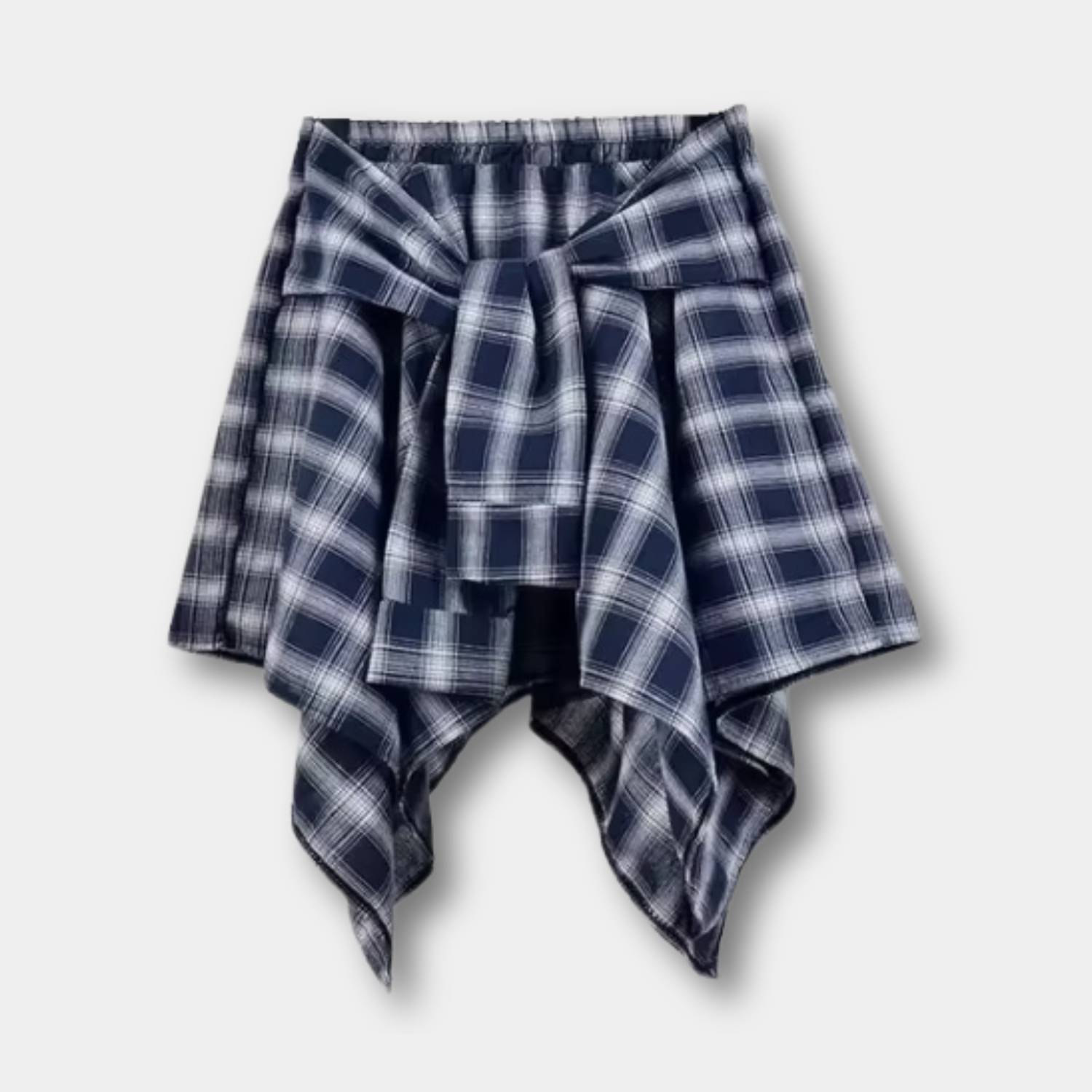 Casual Vintage Rutigt Kjol för Kvinnor med Justerbar Midja | Charlotte