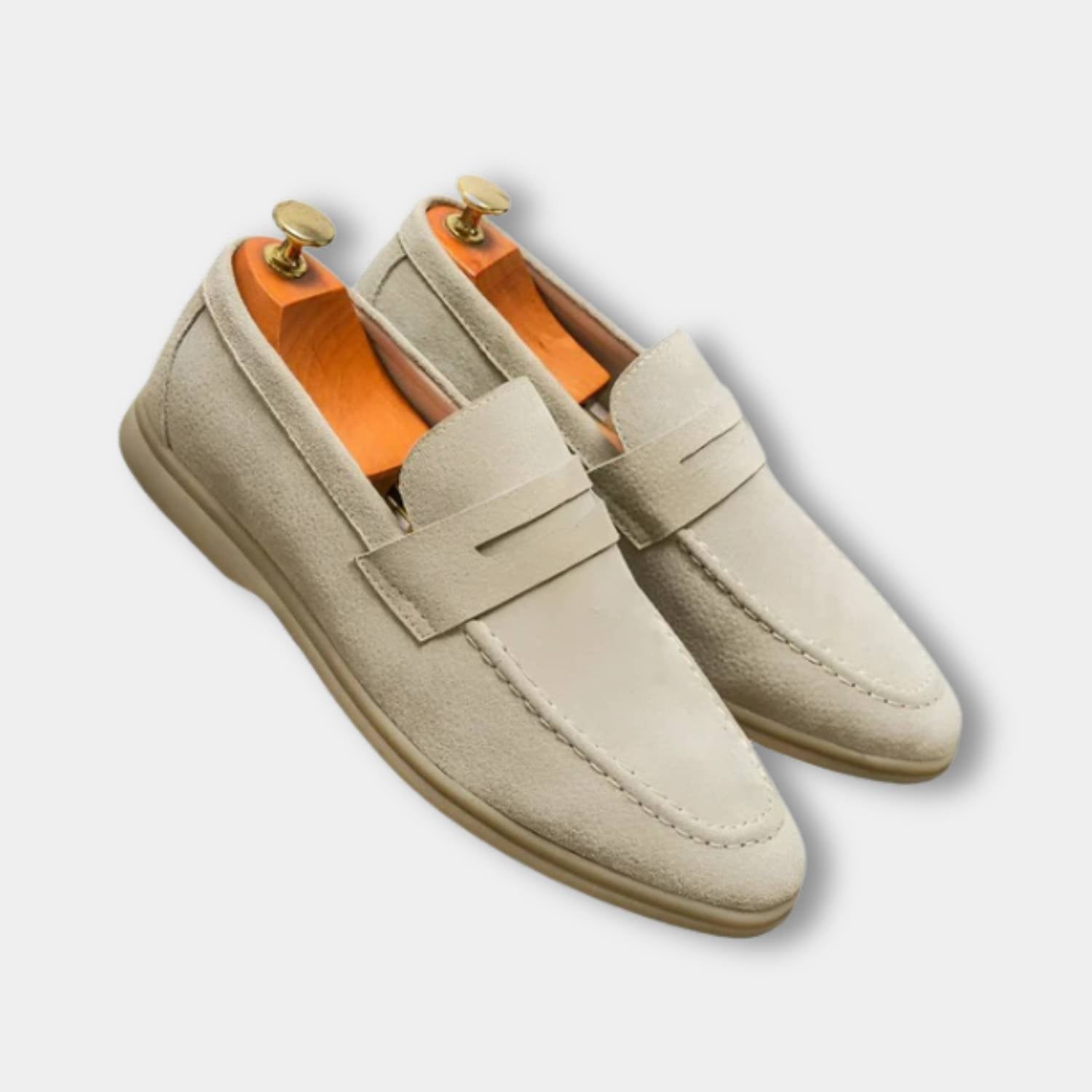 Klassiska Old Money Faux Läder Loafers för Män med Halkfria Sula | Geraldo