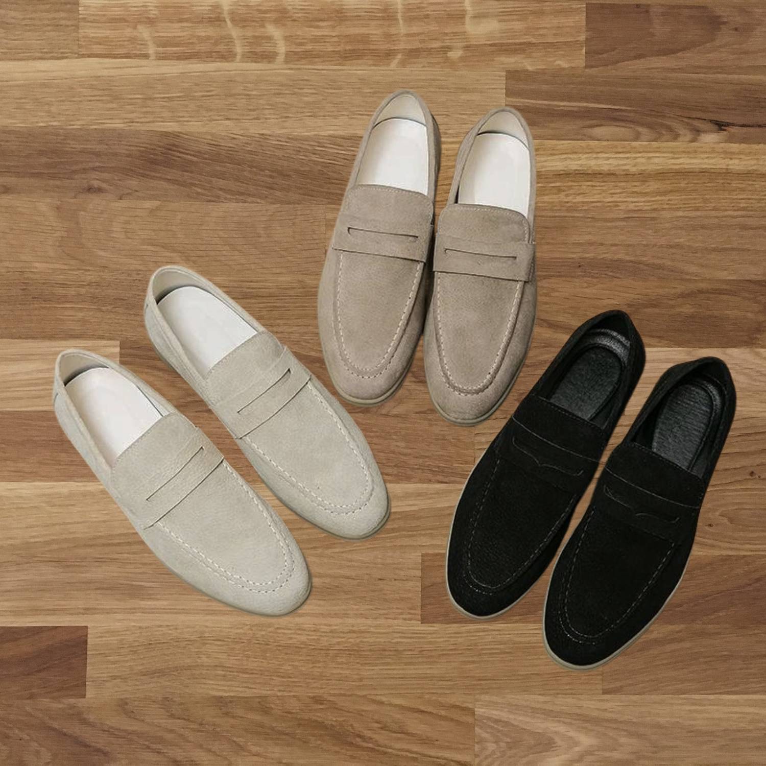 Klassiska Old Money Faux Läder Loafers för Män med Halkfria Sula | Geraldo