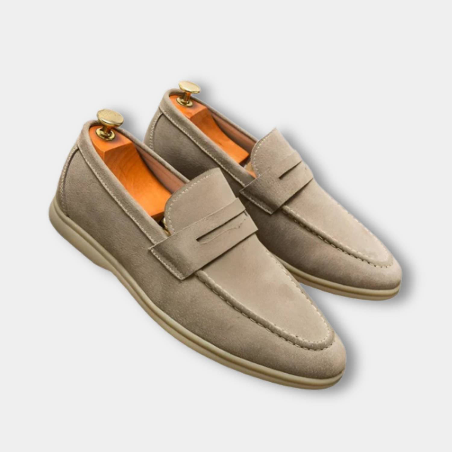 Klassiska Old Money Faux Läder Loafers för Män med Halkfria Sula | Geraldo