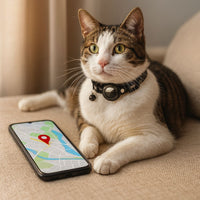 GPS halsband för katt | Reflekterande katthalsband med säkerhetsspänne | Kattspår