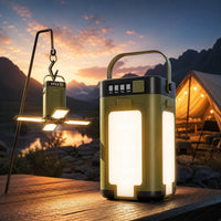 Solcellslampa för camping | Uppladdningsbar LED utelampa med powerbank | Solvik
