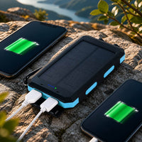 Solcell powerbank 20000 mAh med LED ficklampa | Solskydda