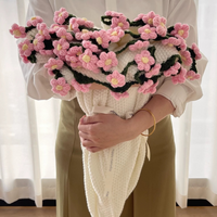 Stickad filt med blommor | Unik pläd | BlomVärme