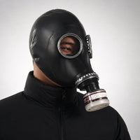 Svart gasmask för Halloween