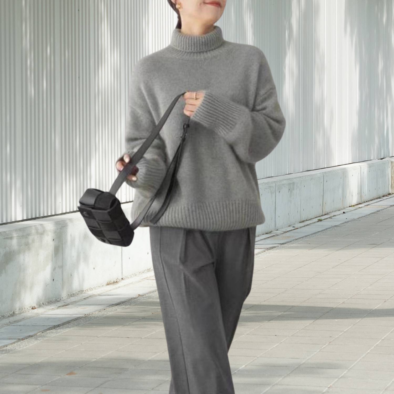 Kvinnors Lösa Turtleneck Tröja