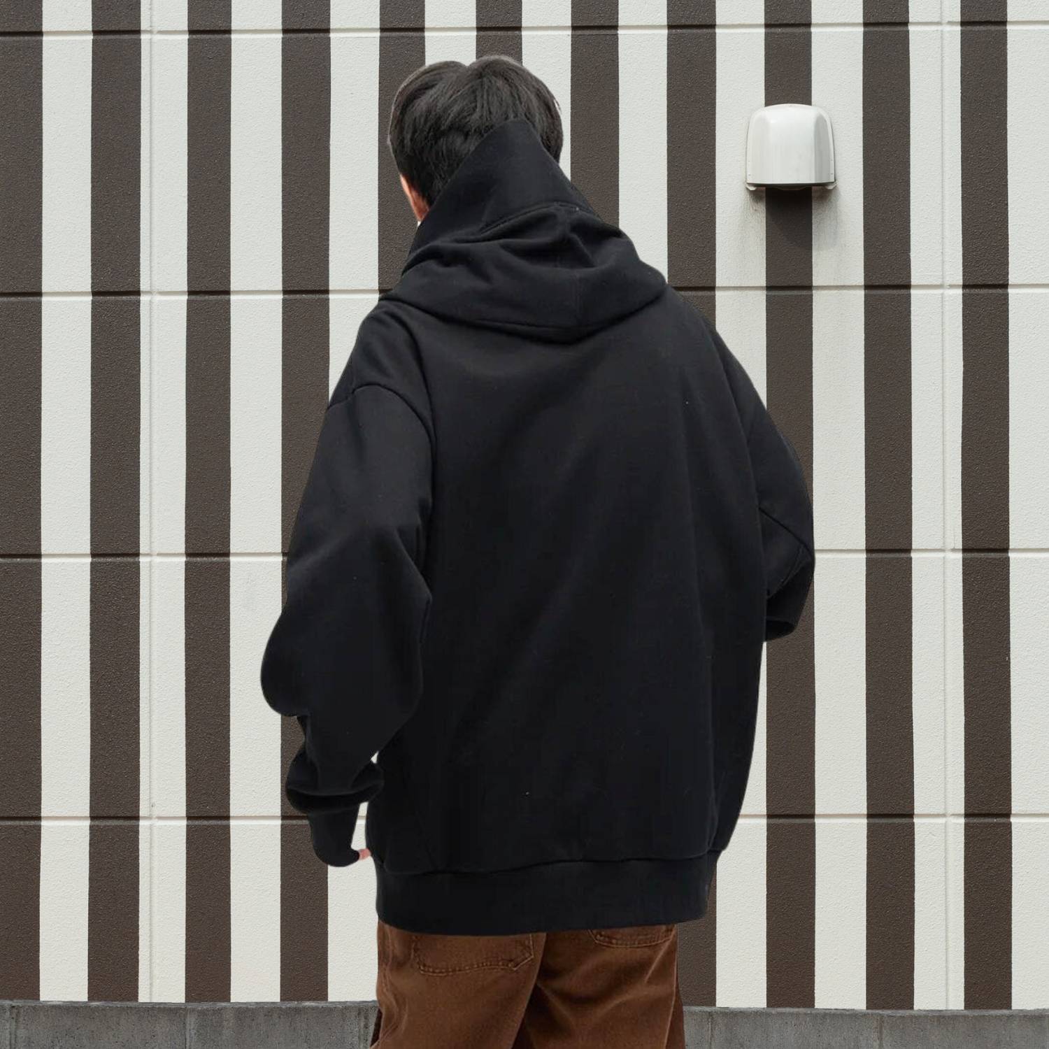 Y2K Oversized och Bekväm Streetwear Hoodie med Hög Halsdesign för Unisex
