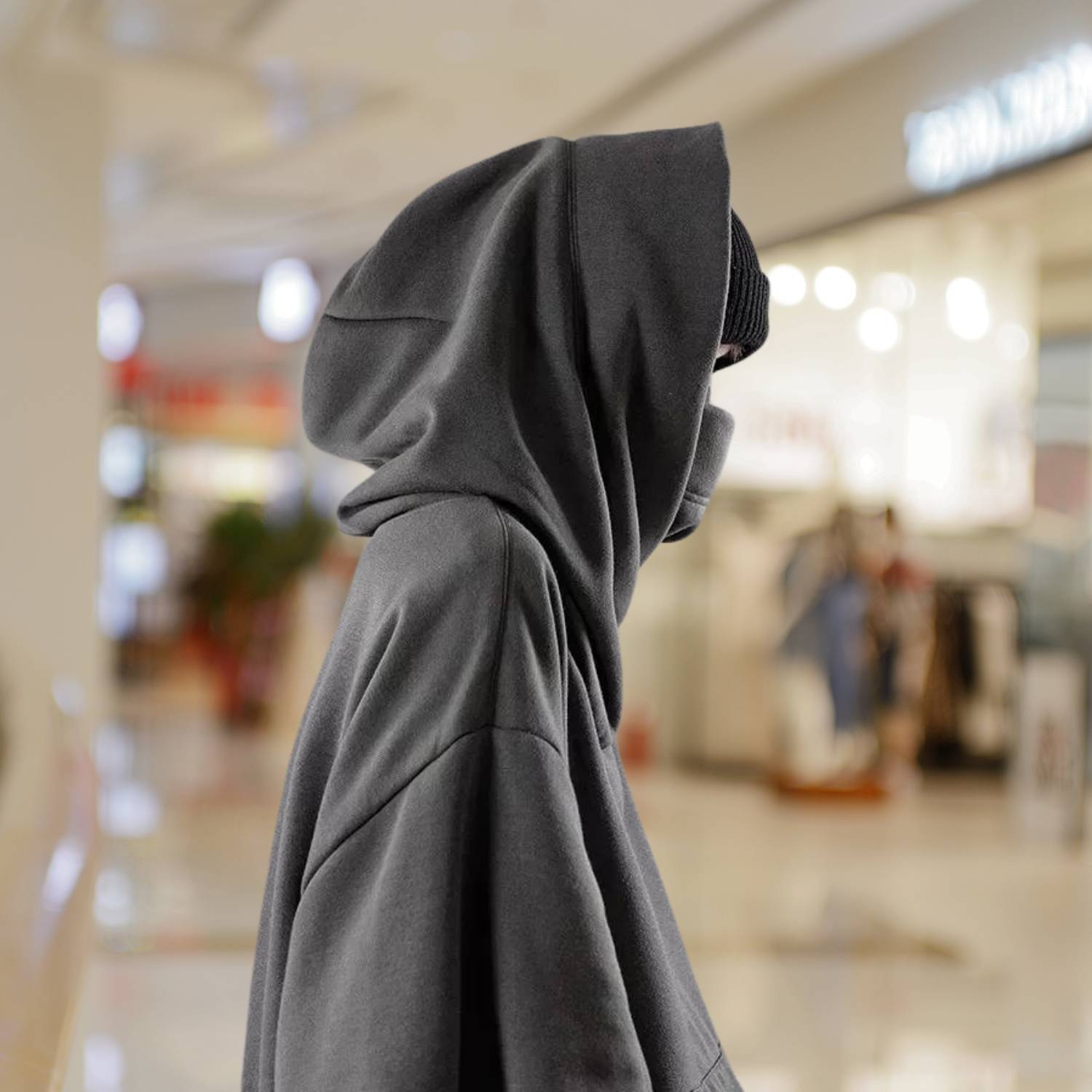 Y2K Oversized och Bekväm Streetwear Hoodie med Hög Halsdesign för Unisex